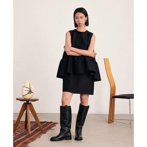 VERSELET短诗 2026夏季新品 Bloom 重磅真丝羊毛无袖连衣裙