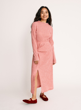 VERSELET短诗 2025夏季新品  Elva 弹力格纹立裁针织套装