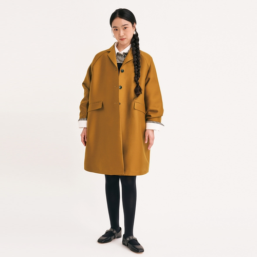 VERSELET短诗重磅真丝羊毛外套