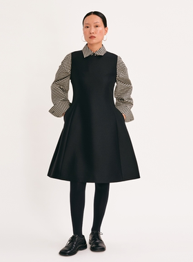 VERSELET短诗2025秋冬设计师款Calla重磅真丝羊毛无袖连衣裙