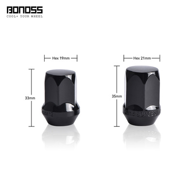 BONOSS/BLOX锻造钢33mm改装轮毂螺丝锥面螺母适配本田丰田特斯拉