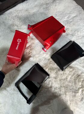 SnowTech加大中冷散热器碳纤导风罩适适配奥迪RS6 RS7 4.0T C8