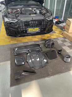 AIRSPEED碳纤进气风箱改装冬菇头适配奥迪A6L A7 C8 2.0T