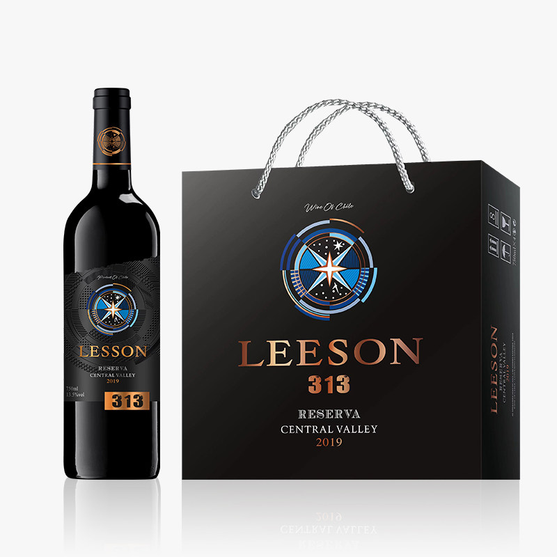雷盛红酒313智利原瓶进口13.5度干红葡萄酒高档