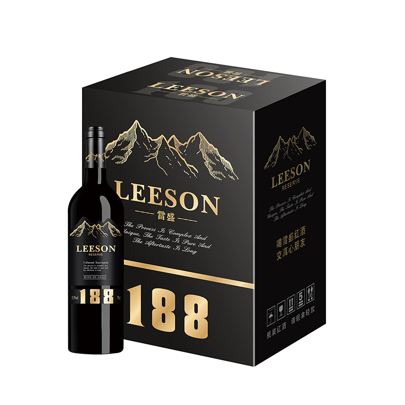 雷盛红酒188进口智利干红葡萄酒
