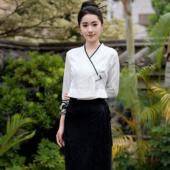 民族服装 复古中式 国风中国风套装 气质女装 新款 工作服