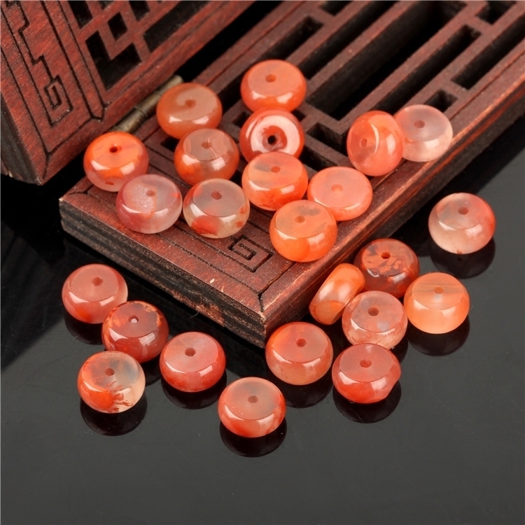 天然凉山南红玛瑙菩提算盘珠