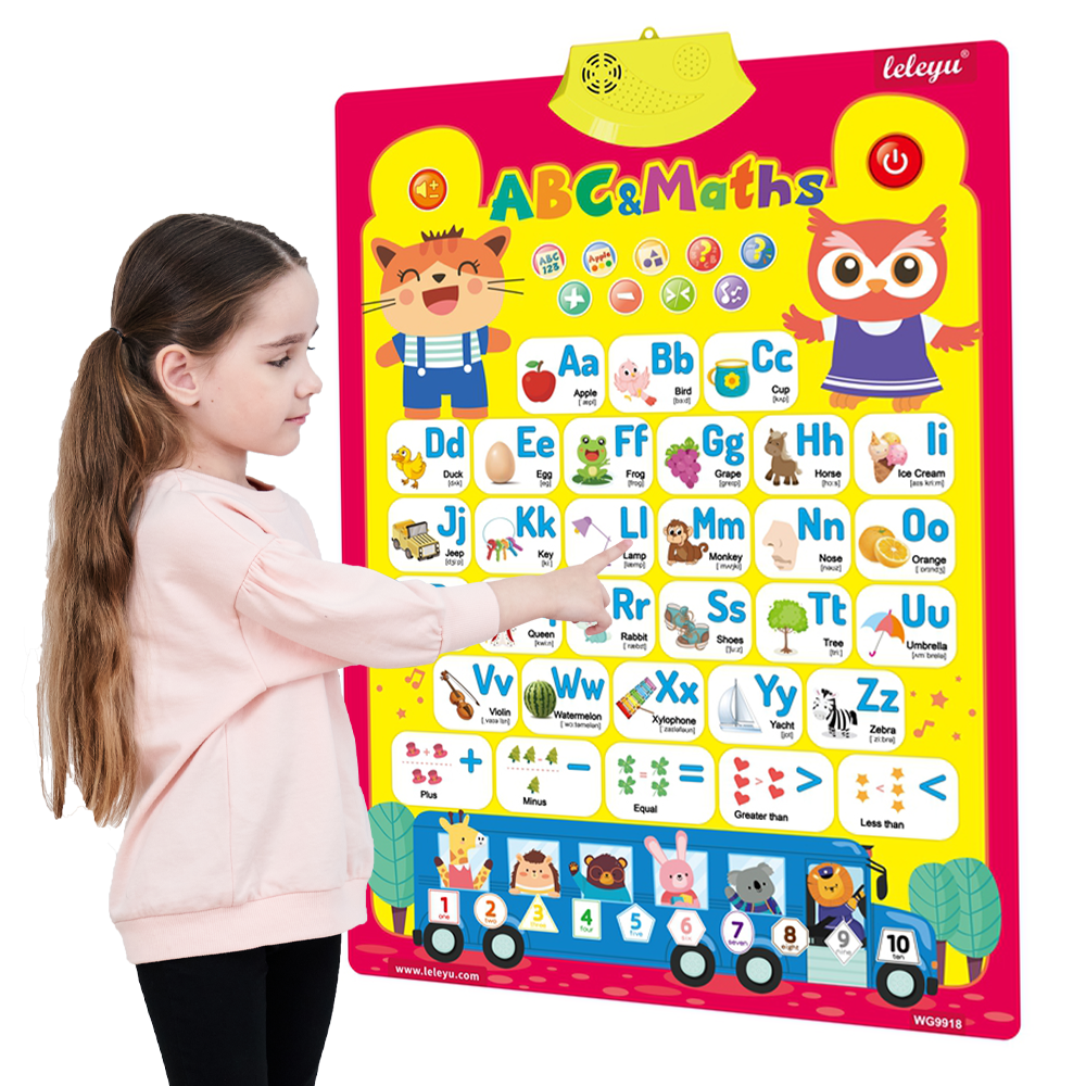 热销英文字母单词ABC数字形状学习有声挂图益智英语玩具趣味儿童