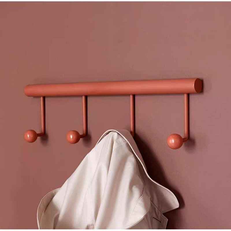 意式轻奢铁艺壁挂衣帽架入户玄关卧室样品房设计挂钩极简墙上收纳