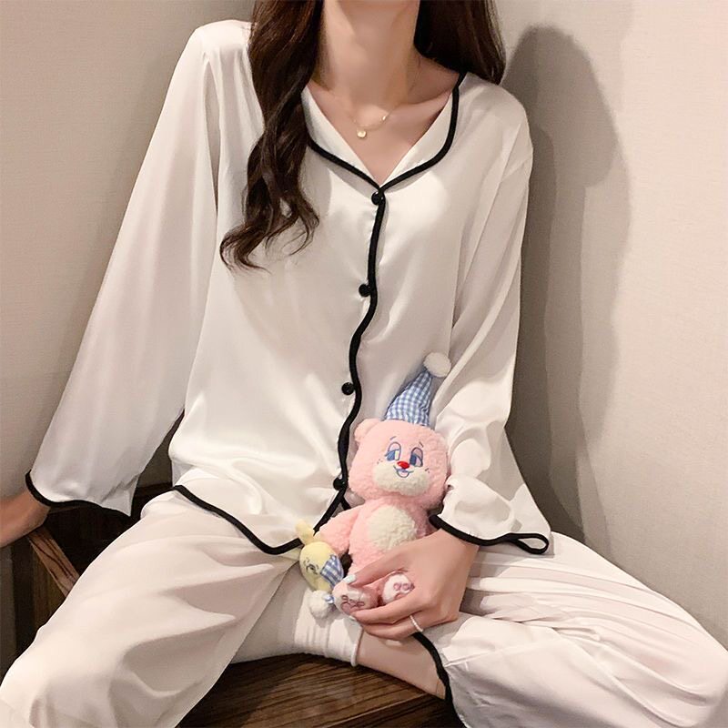 睡衣女新款春夏季薄款2025年简约宽松大码短袖短裤秋季家居服套装