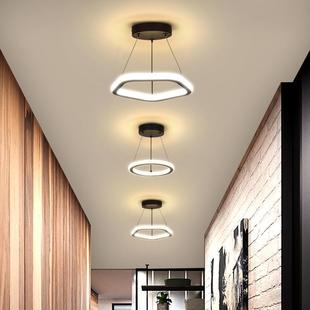 走廊小吊灯现代简约门厅过道玄关灯五角形楼梯吊线灯阳台小吊灯具