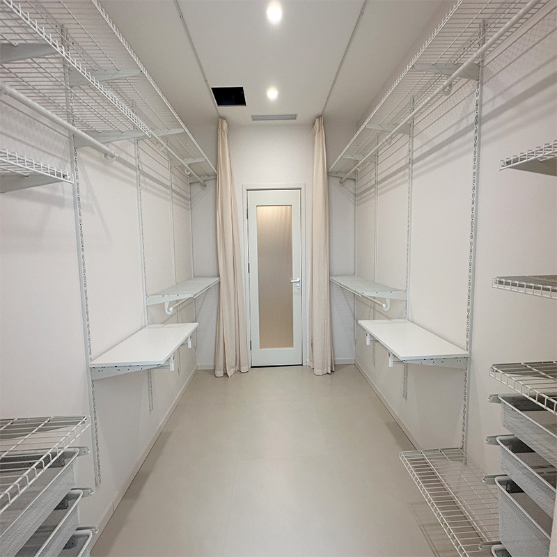 金属衣柜卧室家用开放步入式壁挂上墙定制衣架框架全钢砌墙衣帽间