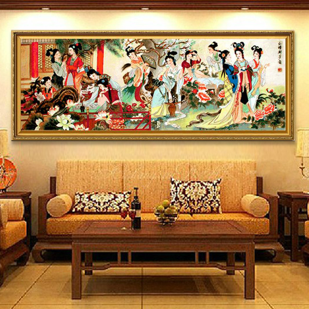 新款印花正品十字绣套件客厅DMC