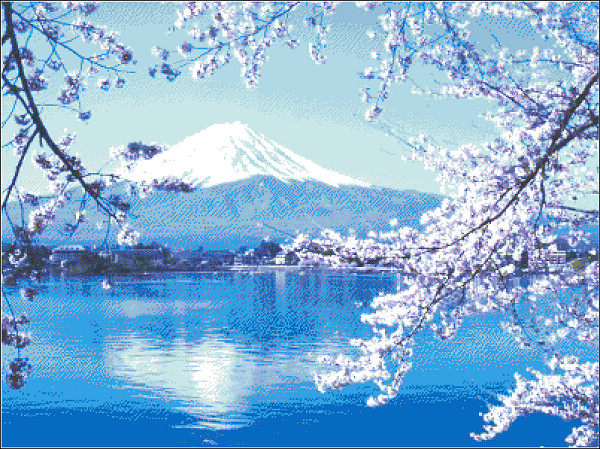 印花客厅名画风日本十字绣包邮