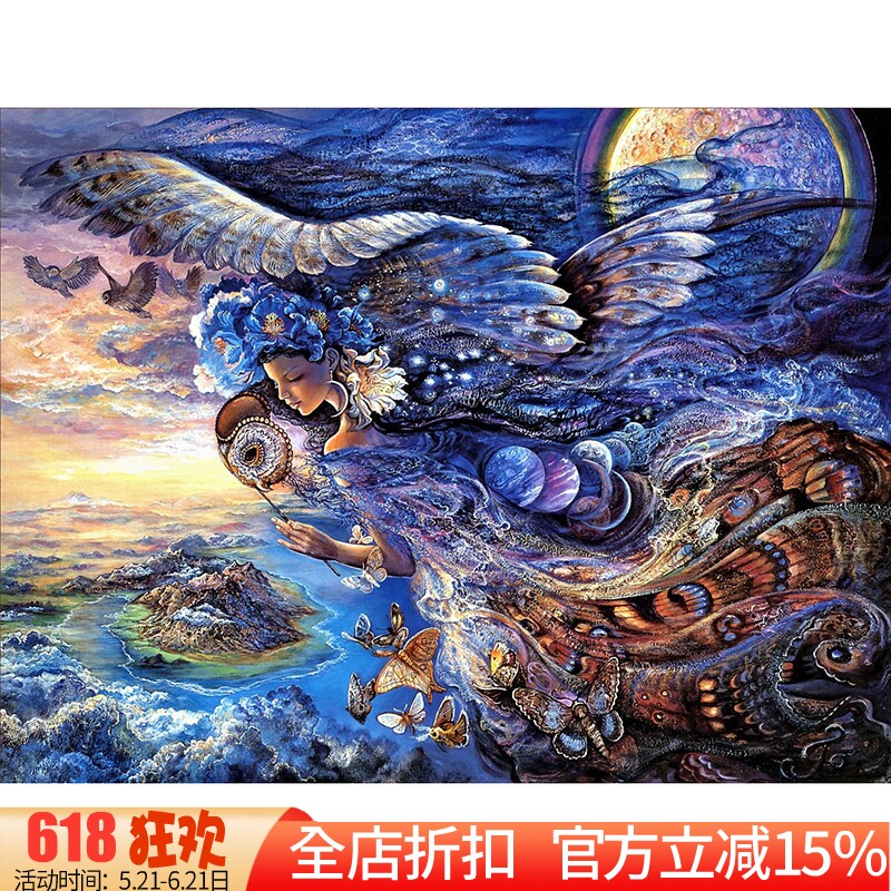 新款印花正品DMC十字绣套件客厅卧室欧式人物油画 天国的精灵
