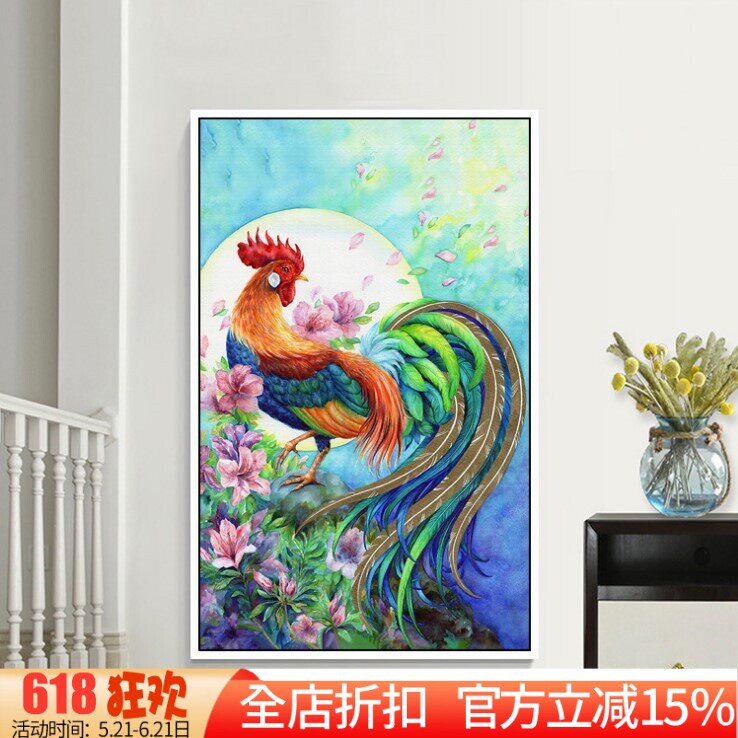 新款印花正品十字绣客厅玄关DMC