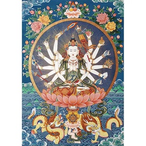 新款正品DMC十字绣手工纯棉线绣客厅书房佛堂画唐卡结缘准提佛母