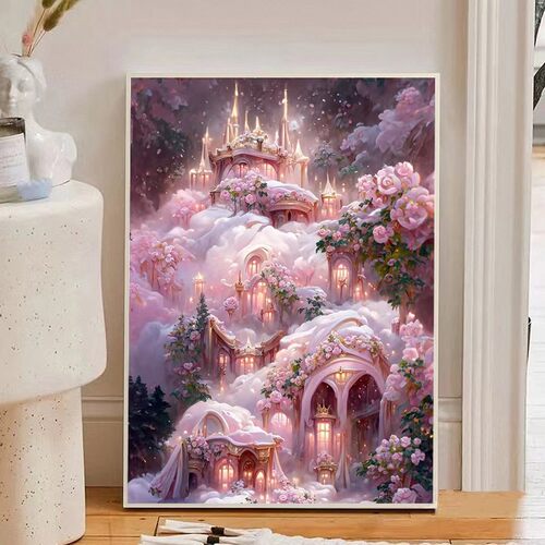 儿童房风景梦幻城堡十字绣