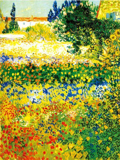 新款印花DMC十字绣正品 客厅玄关油画 梵高阿尔勒鲜花 盛开的田园