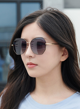 圆脸街拍女士时尚风渐进偏光眼镜