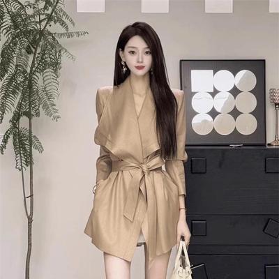 韩系职业气质西装外套女风衣西服