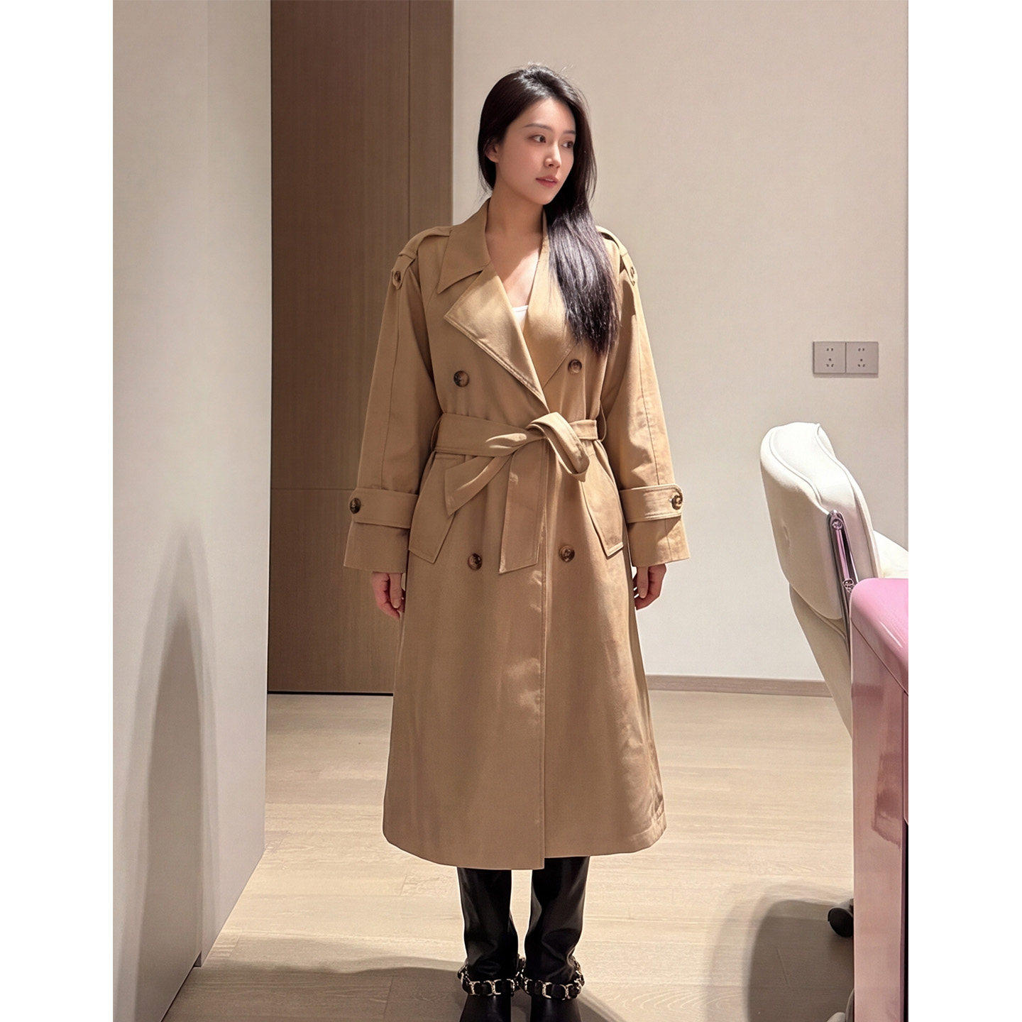 【送运费险】卡其色风衣外套女