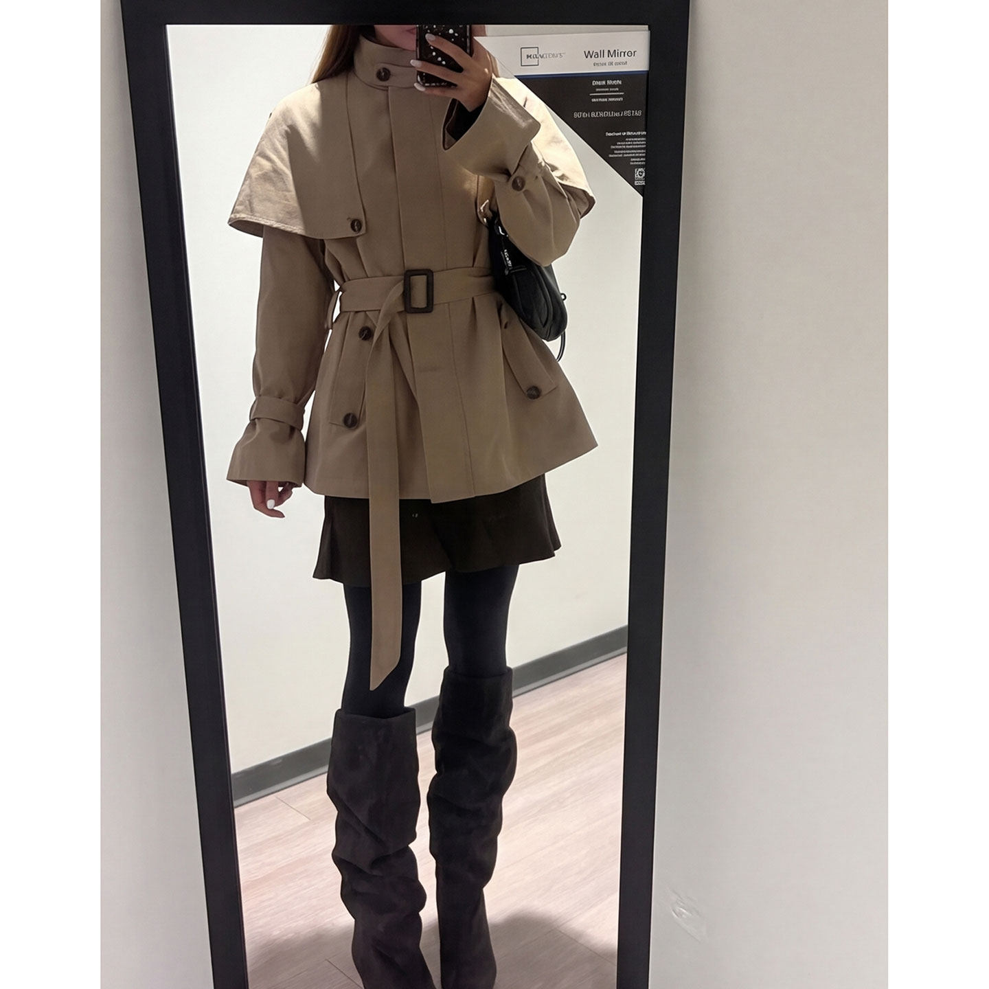 【送运费险】卡其色立领风衣女