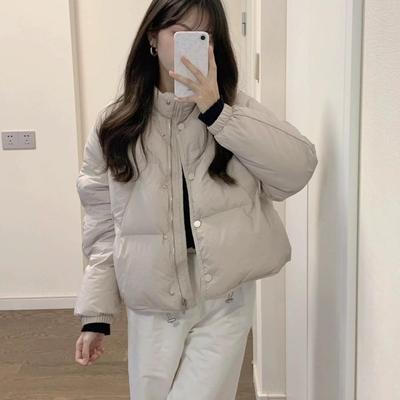 短款立领保暖加厚棉服外套女