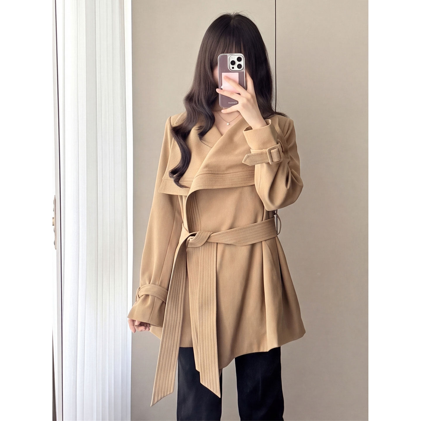 【送运费险】卡其色风衣外套女