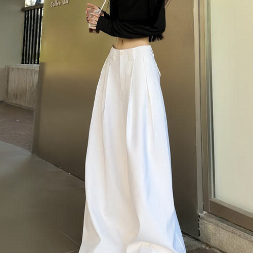 【送运费险】西装裤高腰阔腿裤子