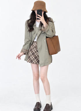 【送运费险】英伦风风衣外套女