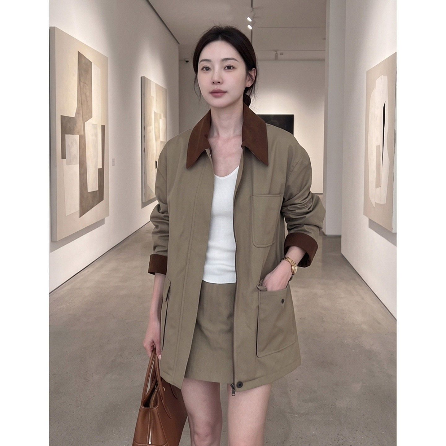 【送运费险】复古港风套装裙女