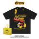 drew潮牌联名麦门M记薯条印花短袖 T恤男女情侣美式 宽松休闲上衣夏