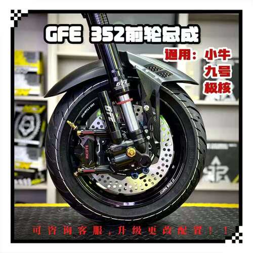 （新款）GFE电动车前减震九号前轮套装总成牛/九/极通用前轮一套