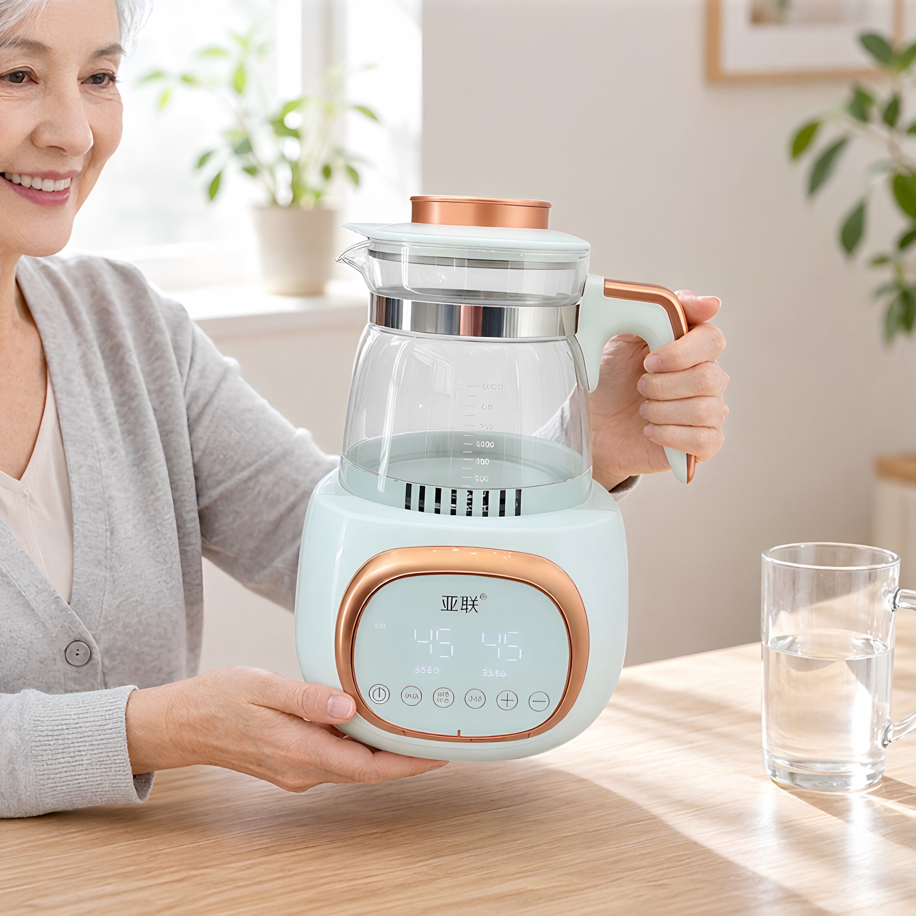 全玻璃恒温水壶节能电热水壶2026新款120H记忆恒温安全健康老年人