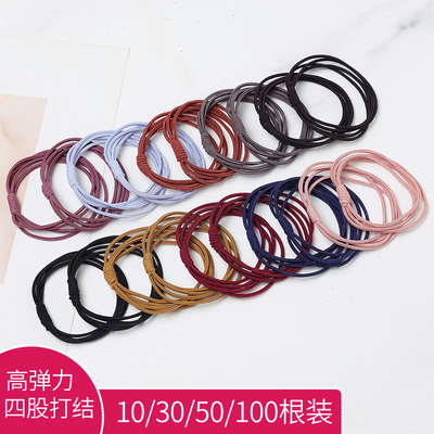2023年新款橡皮筋网红女扎头发多股高弹力耐用发绳头绳女发圈头饰