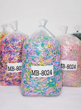 韩版儿童一次性橡皮筋女童宝宝扎头发黑色小发圈不伤发彩发饰头绳