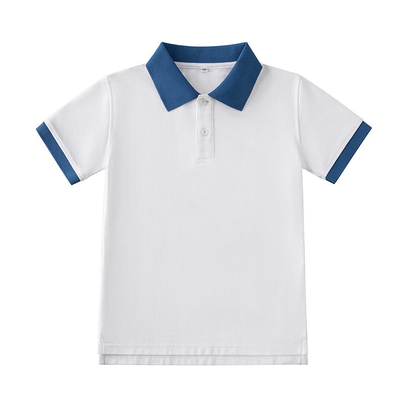 小学生校服夏季短袖T恤班服学院风上衣Polo衫男女童
