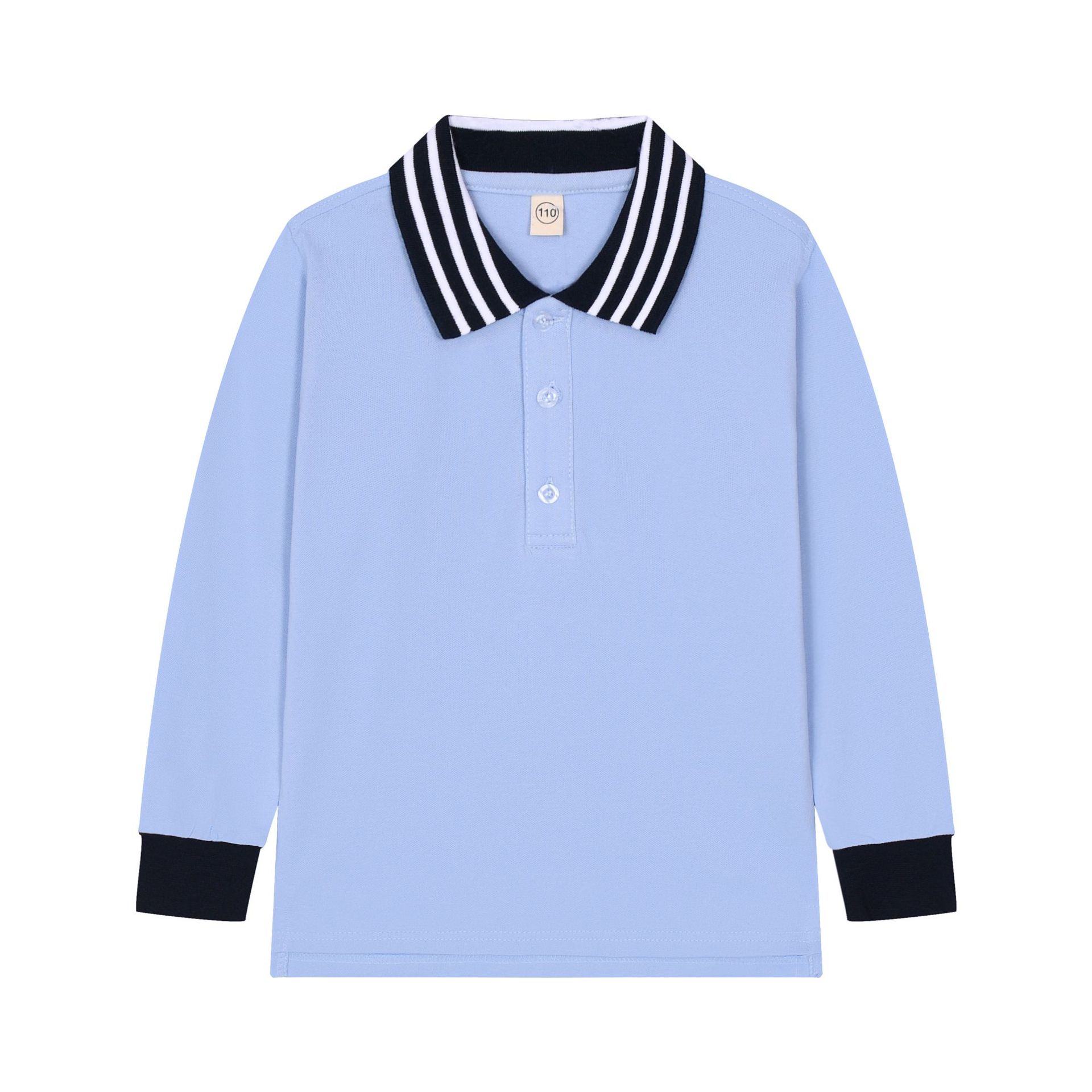 翻领长袖POLO衫T恤一模一样校服