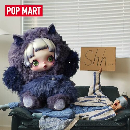SKULLPANDA3代不眠剧场潮玩公仔娃娃毛绒玩偶盲盒光织园搪胶脸