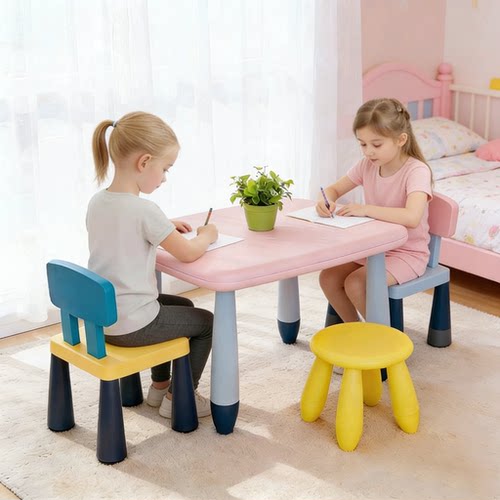 包邮双层加厚幼儿园画画塑料桌