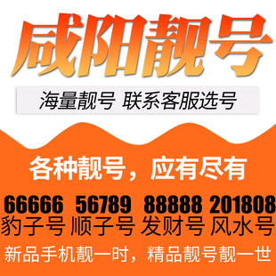 陕西省咸阳电信卡手机号码 卡亮号全国通用 靓号好号号选号电话号码