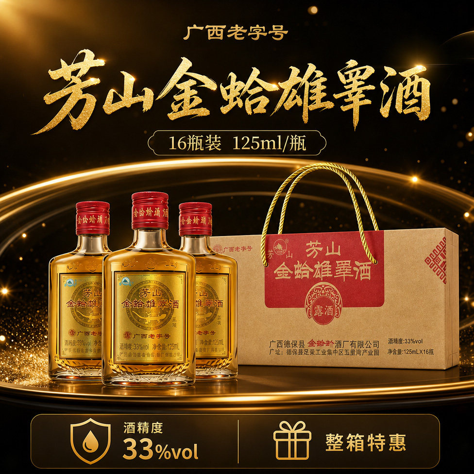 芳山金蛤雄睾酒33度16瓶礼盒
