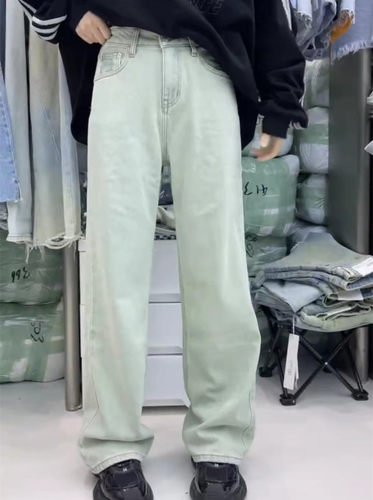 花匣子62263粉标直筒牛仔裤