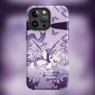 2025新中式 16plus邸语观中景适用iPhone15Promax苹果手机壳14防摔套13磨砂软壳SP磁吸Magsafe PPMT景中径新款