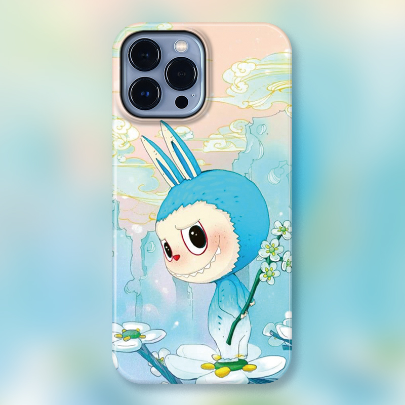POP玛特Labubu拉布布山荷花适用iPhone15Promax苹果手机壳潮牌14防摔套13个性12女11可爱卡通盲盒花之精灵