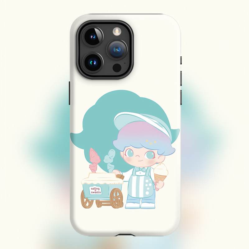 POP周边手办DIMOO潮玩约会日系列冰淇淋适用iPhone15Promax苹果手机壳带支架14防摔套13个性11可爱卡通盲盒16