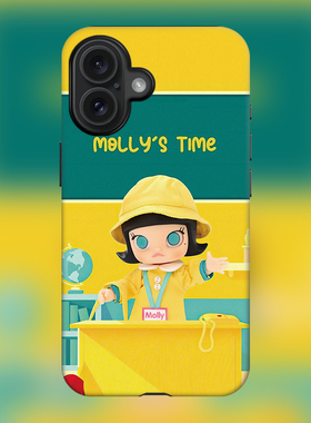 玛特潮玩新款16plus茉莉适用iPhone15Promax苹果手机壳14PM防摔套13磨砂校园Molly磁吸Magsafe幼稚园女孩黄色