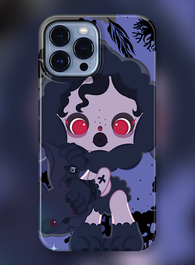 POP周边手办SP暗黑潮玩大娃baby适用iPhone15Promax苹果手机壳14防摔套13个性12/11黑色军团恶女IP16Pm带支架