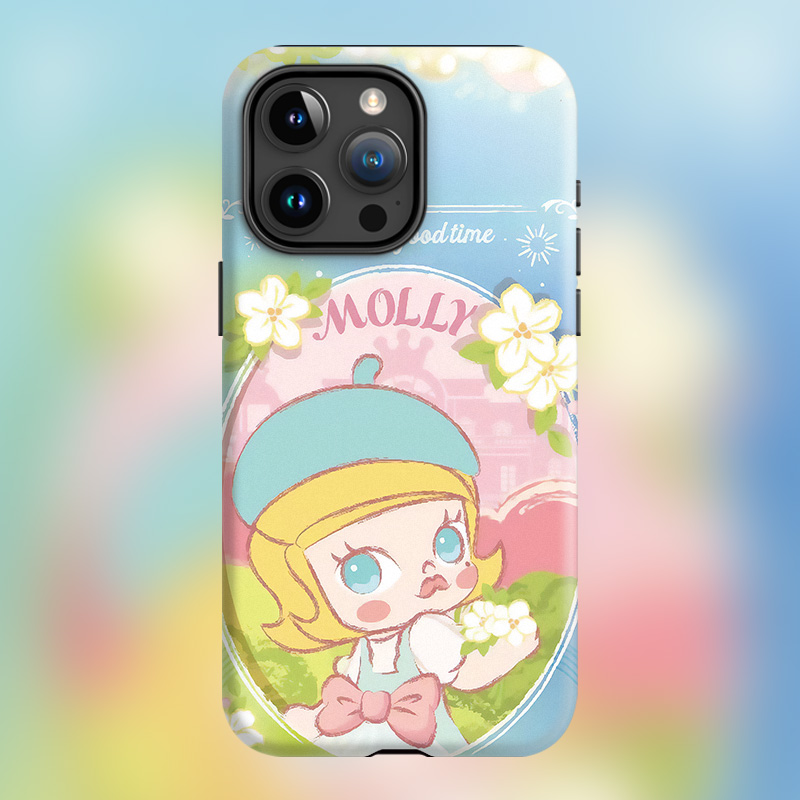 玛特潮玩新款16plus茉莉适用iPhone15Promax苹果手机壳14防摔套13磨砂城市乐园Molly春日花花磁吸Magsafe支架